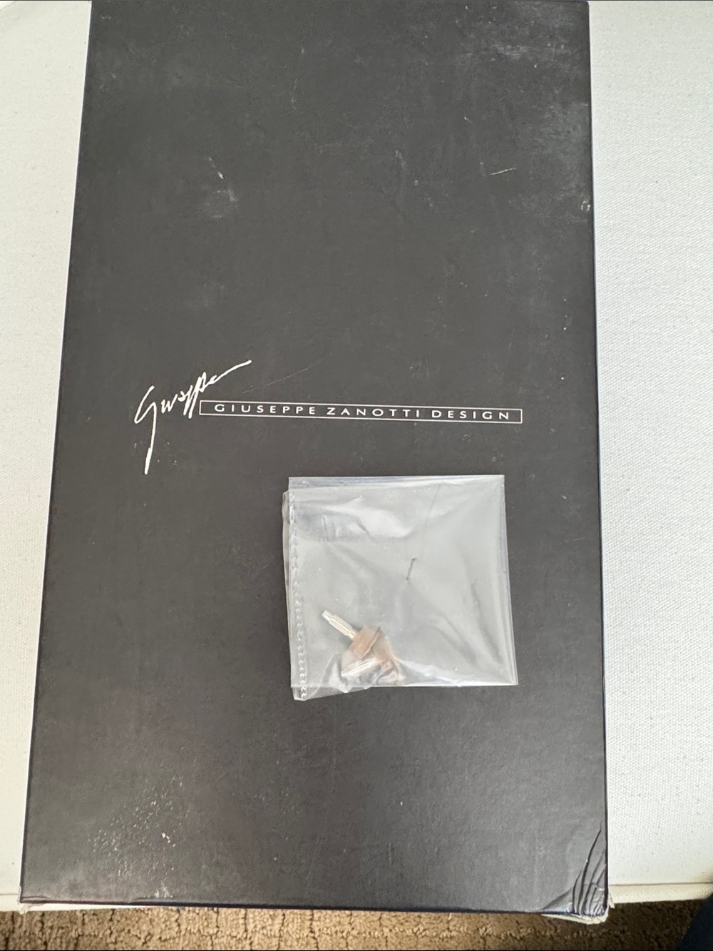 VTG Giuseppe Zanotti Y2K Archival Crystal Floral Crinkle Leather Sandals - Picture 10 of 11